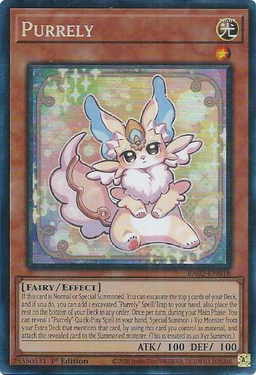 Purrely (PCR) RA02-EN018 card from 25th Anniversary Rarity Collection II