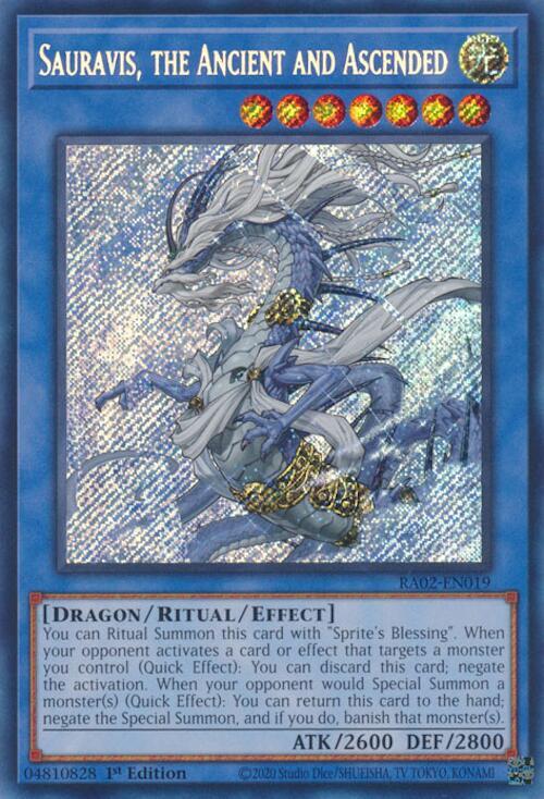 Sauravis, the Ancient and Ascended (Secret Rare) RA02-EN019 card from 25th Anniversary Rarity Collection II
