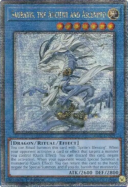 Sauravis, the Ancient and Ascended (Quarter Century Secret Rare) RA02-EN019 card from 25th Anniversary Rarity Collection II