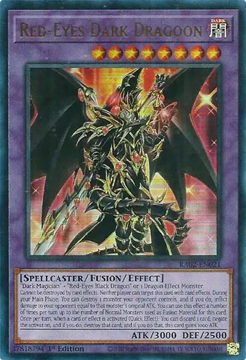 Red-Eyes Dark Dragoon (UR) RA02-EN021 card from 25th Anniversary Rarity Collection II