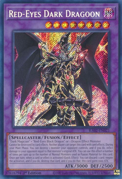 Red-Eyes Dark Dragoon (Secret Rare) RA02-EN021 card from 25th Anniversary Rarity Collection II