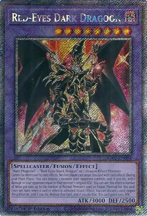 Red-Eyes Dark Dragoon (Platinum Secret Rare) RA02-EN021 card from 25th Anniversary Rarity Collection II