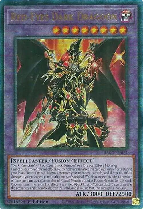 Red-Eyes Dark Dragoon (PUR) RA02-EN021 card from 25th Anniversary Rarity Collection II