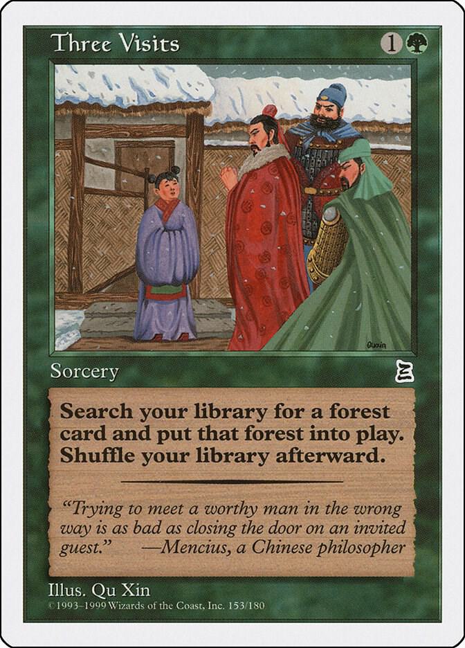 Three Visits 153 card from Portal Three Kingdoms