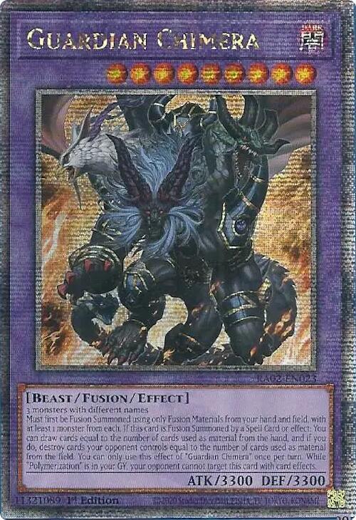Guardian Chimera (Quarter Century Secret Rare) RA02-EN023 card from 25th Anniversary Rarity Collection II
