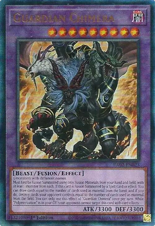 Guardian Chimera (PUR) RA02-EN023 card from 25th Anniversary Rarity Collection II