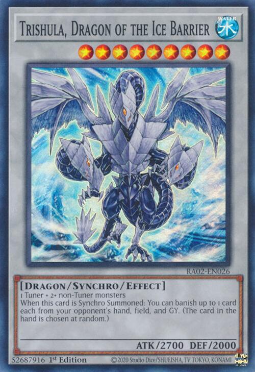 Trishula, Dragon of the Ice Barrier RA02-EN026 card from 25th Anniversary Rarity Collection II