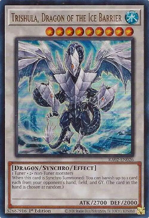 Trishula, Dragon of the Ice Barrier (UR) RA02-EN026 card from 25th Anniversary Rarity Collection II