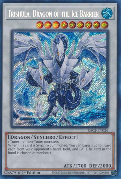 Trishula, Dragon of the Ice Barrier (Secret Rare) RA02-EN026 card from 25th Anniversary Rarity Collection II