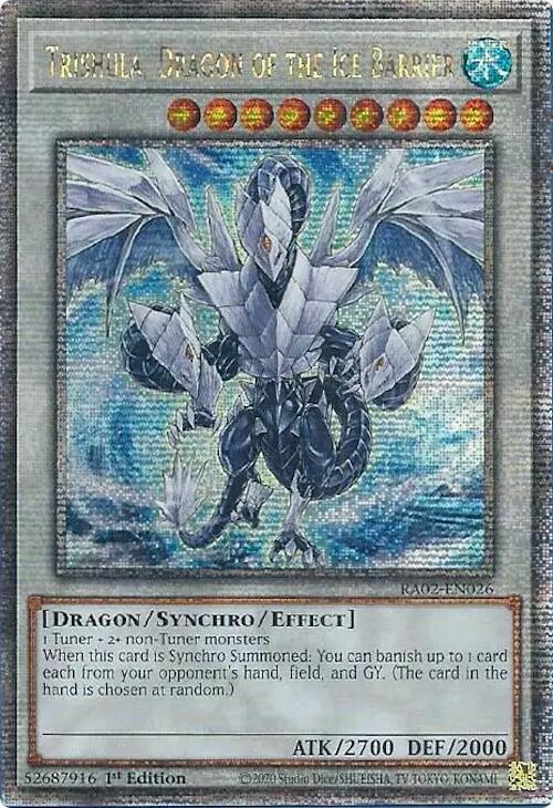 Trishula, Dragon of the Ice Barrier (Quarter Century Secret Rare) RA02-EN026 card from 25th Anniversary Rarity Collection II