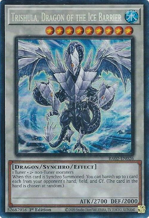 Trishula, Dragon of the Ice Barrier (PCR) RA02-EN026 card from 25th Anniversary Rarity Collection II