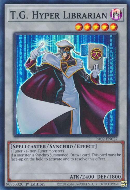 T.G. Hyper Librarian RA02-EN027 card from 25th Anniversary Rarity Collection II