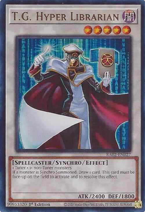 T.G. Hyper Librarian (UR) RA02-EN027 card from 25th Anniversary Rarity Collection II