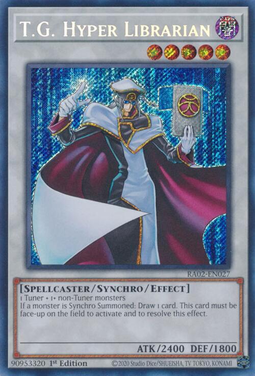 T.G. Hyper Librarian (Secret Rare) RA02-EN027 card from 25th Anniversary Rarity Collection II