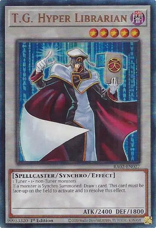 T.G. Hyper Librarian (PUR) RA02-EN027 card from 25th Anniversary Rarity Collection II