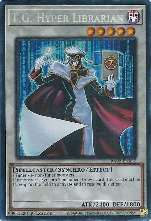 T.G. Hyper Librarian (PCR) RA02-EN027 card from 25th Anniversary Rarity Collection II