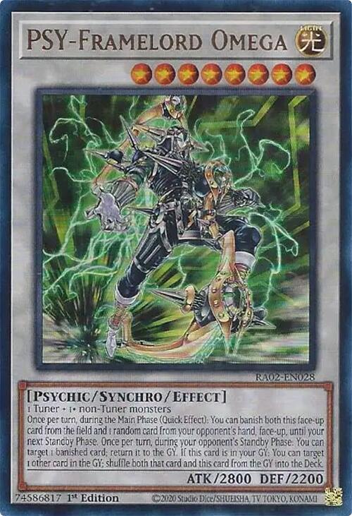PSY-Framelord Omega (UR) RA02-EN028 card from 25th Anniversary Rarity Collection II