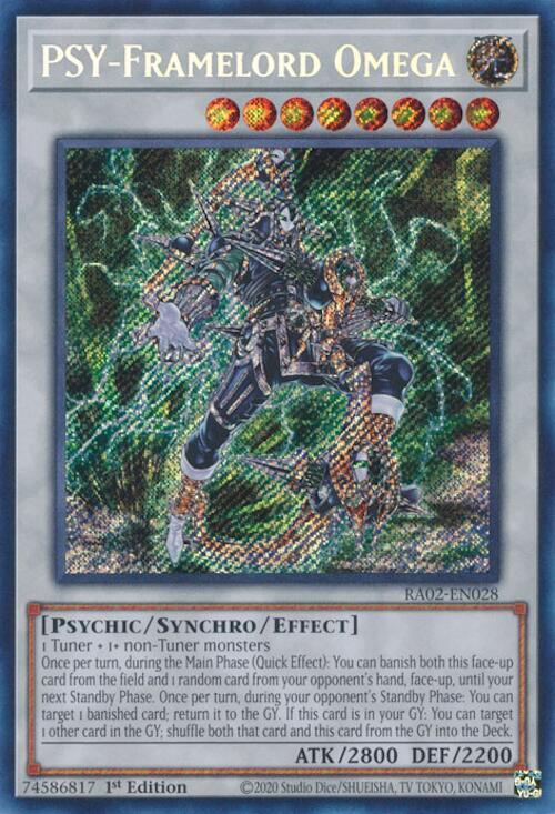PSY-Framelord Omega (Secret Rare) RA02-EN028 card from 25th Anniversary Rarity Collection II