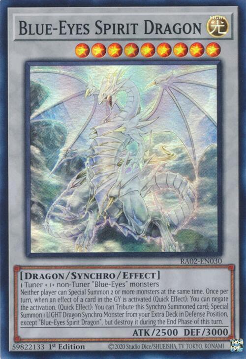 Blue-Eyes Spirit Dragon RA02-EN030 card from 25th Anniversary Rarity Collection II