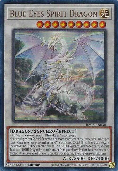 Blue-Eyes Spirit Dragon (UR) RA02-EN030 card from 25th Anniversary Rarity Collection II