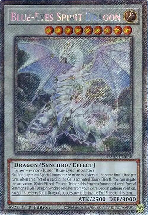 Blue-Eyes Spirit Dragon (Platinum Secret Rare) RA02-EN030 card from 25th Anniversary Rarity Collection II