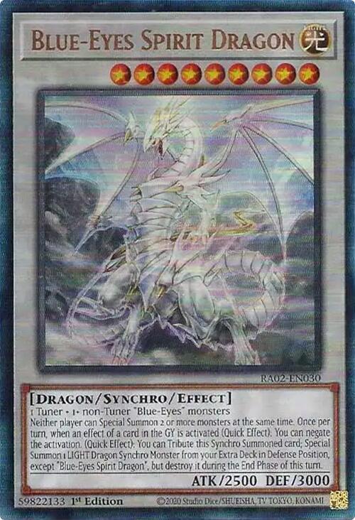 Blue-Eyes Spirit Dragon (PUR) RA02-EN030 card from 25th Anniversary Rarity Collection II