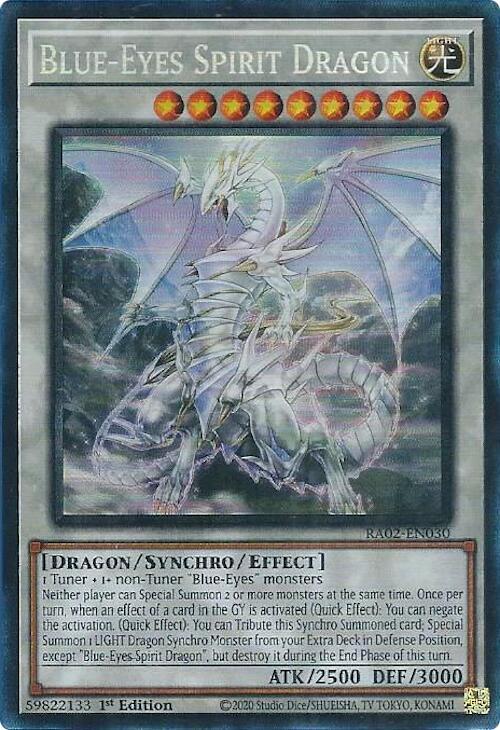 Blue-Eyes Spirit Dragon (PCR) RA02-EN030 card from 25th Anniversary Rarity Collection II