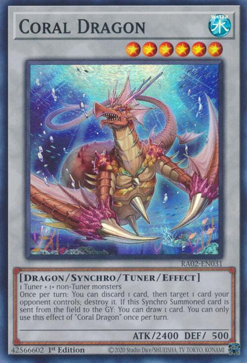 Coral Dragon RA02-EN031 card from 25th Anniversary Rarity Collection II