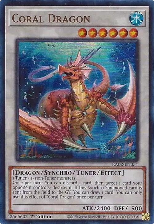 Coral Dragon (UR) RA02-EN031 card from 25th Anniversary Rarity Collection II