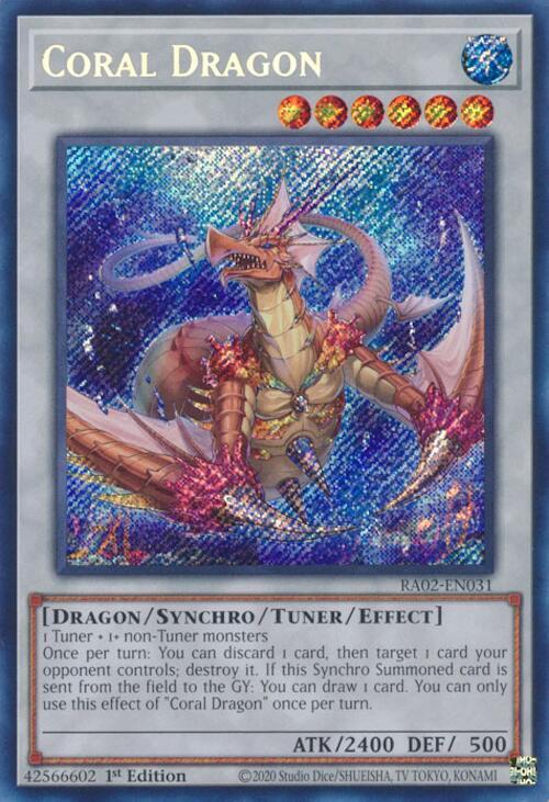 Coral Dragon (Secret Rare) RA02-EN031 card from 25th Anniversary Rarity Collection II