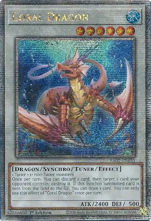 Coral Dragon (Quarter Century Secret Rare) RA02-EN031 card from 25th Anniversary Rarity Collection II