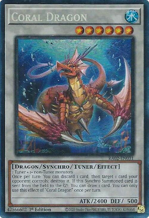 Coral Dragon (PCR) RA02-EN031 card from 25th Anniversary Rarity Collection II