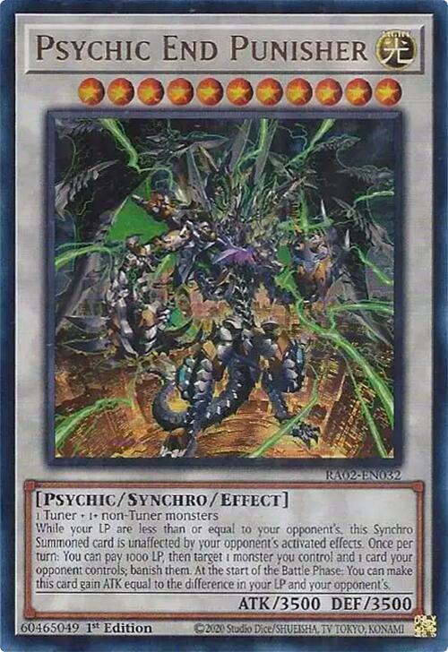 Psychic End Punisher (UR) RA02-EN032 card from 25th Anniversary Rarity Collection II