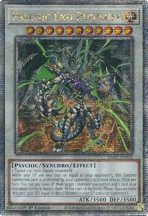 Psychic End Punisher (Quarter Century Secret Rare) RA02-EN032 card from 25th Anniversary Rarity Collection II