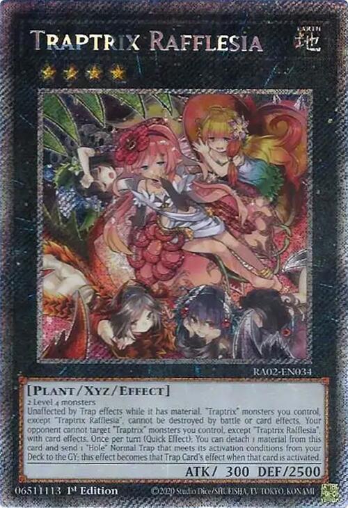 Traptrix Rafflesia (Platinum Secret Rare) RA02-EN034 card from 25th Anniversary Rarity Collection II