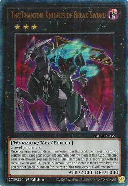 The Phantom Knights of Break Sword (PUR) RA02-EN035 card from 25th Anniversary Rarity Collection II
