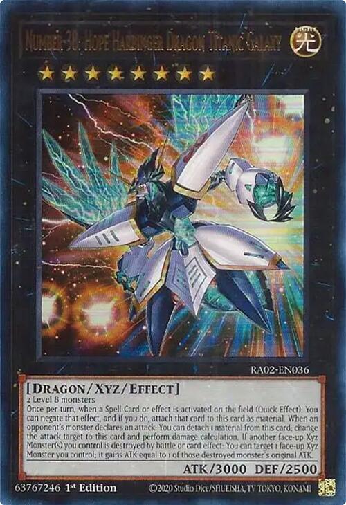 Number 38: Hope Harbinger Dragon Titanic Galaxy (UR) RA02-EN036 card from 25th Anniversary Rarity Collection II
