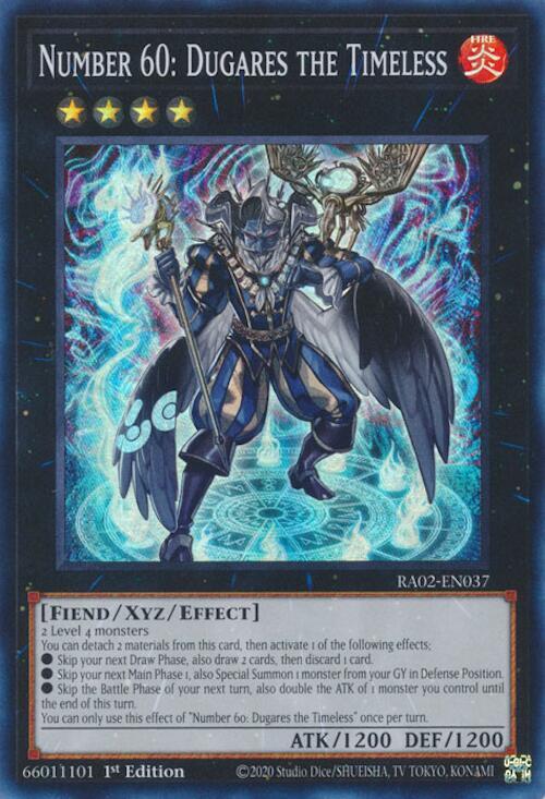 Number 60: Dugares the Timeless RA02-EN037 card from 25th Anniversary Rarity Collection II