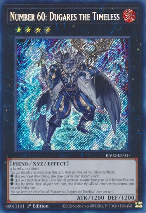 Number 60: Dugares the Timeless (Secret Rare) RA02-EN037 card from 25th Anniversary Rarity Collection II