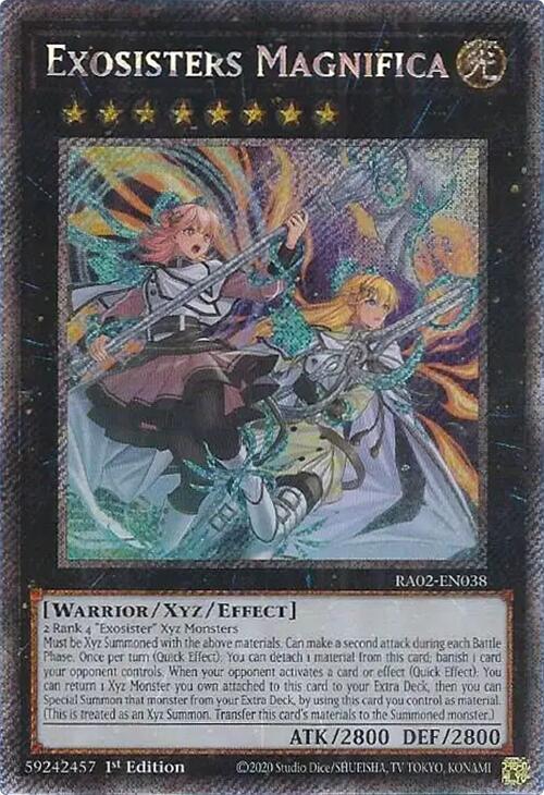 Exosisters Magnifica (Platinum Secret Rare) RA02-EN038 card from 25th Anniversary Rarity Collection II