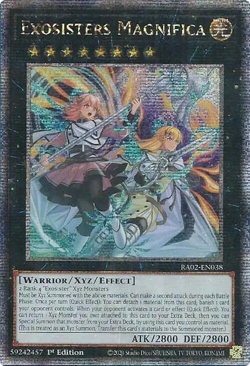 Exosisters Magnifica (Quarter Century Secret Rare) RA02-EN038 card from 25th Anniversary Rarity Collection II