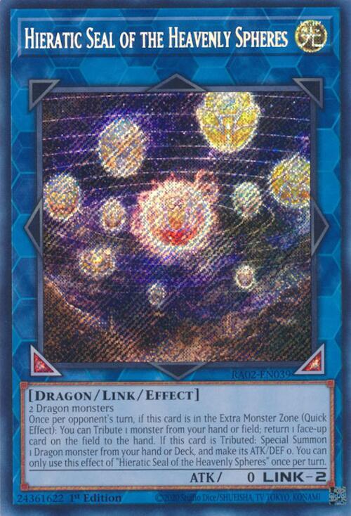 Hieratic Seal of the Heavenly Spheres (Secret Rare) RA02-EN039 card from 25th Anniversary Rarity Collection II