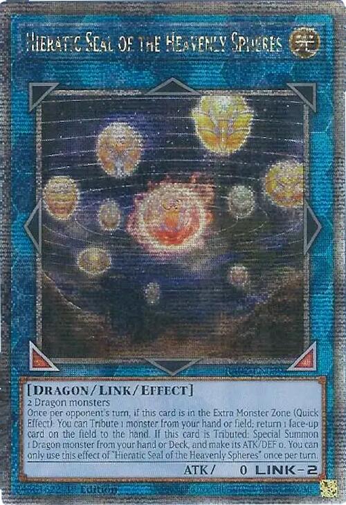 Hieratic Seal of the Heavenly Spheres (Quarter Century Secret Rare) RA02-EN039 card from 25th Anniversary Rarity Collection II