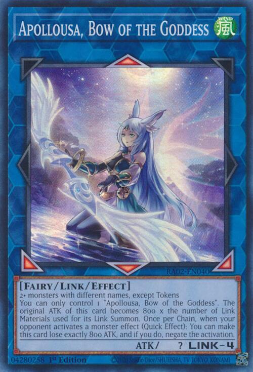 Apollousa, Bow of the Goddess (Alternate Art) RA02-EN040 card from 25th Anniversary Rarity Collection II