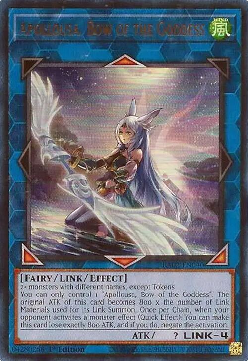 Apollousa, Bow of the Goddess (Alternate Art) (UR) RA02-EN040 card from 25th Anniversary Rarity Collection II