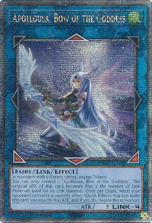 Apollousa, Bow of the Goddess (Alternate Art) (Quarter Century Secret Rare) RA02-EN040 card from 25th Anniversary Rarity Collection II