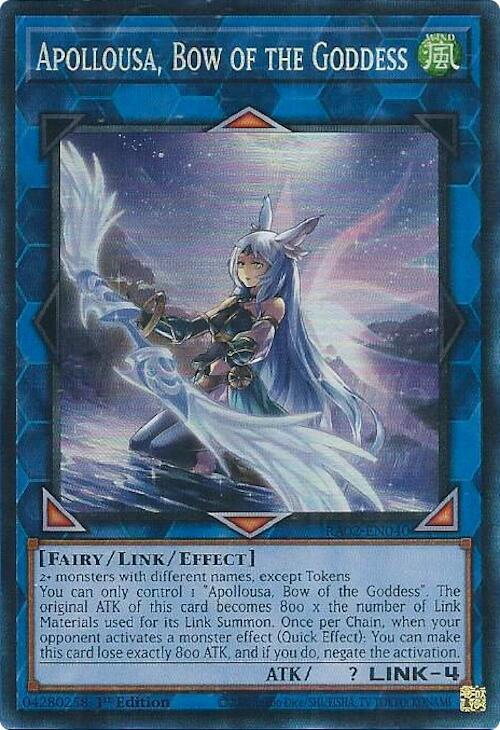Apollousa, Bow of the Goddess (Alternate Art) (PCR) RA02-EN040 card from 25th Anniversary Rarity Collection II