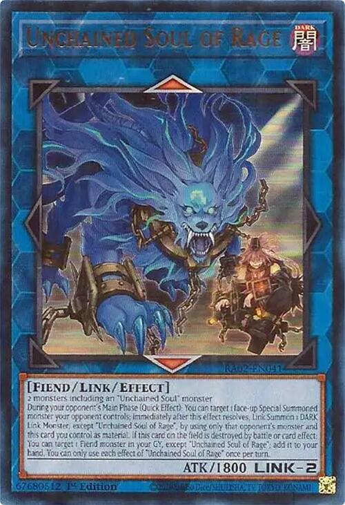 Unchained Soul of Rage (UR) RA02-EN041 card from 25th Anniversary Rarity Collection II