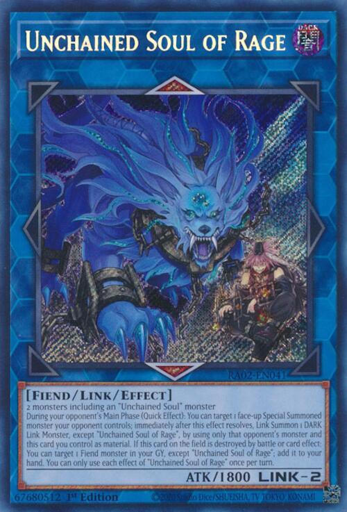 Unchained Soul of Rage (Secret Rare) RA02-EN041 card from 25th Anniversary Rarity Collection II
