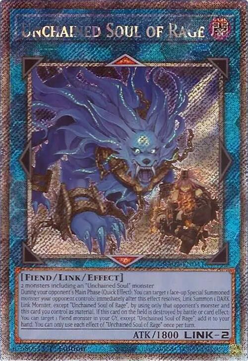 Unchained Soul of Rage (Platinum Secret Rare) RA02-EN041 card from 25th Anniversary Rarity Collection II
